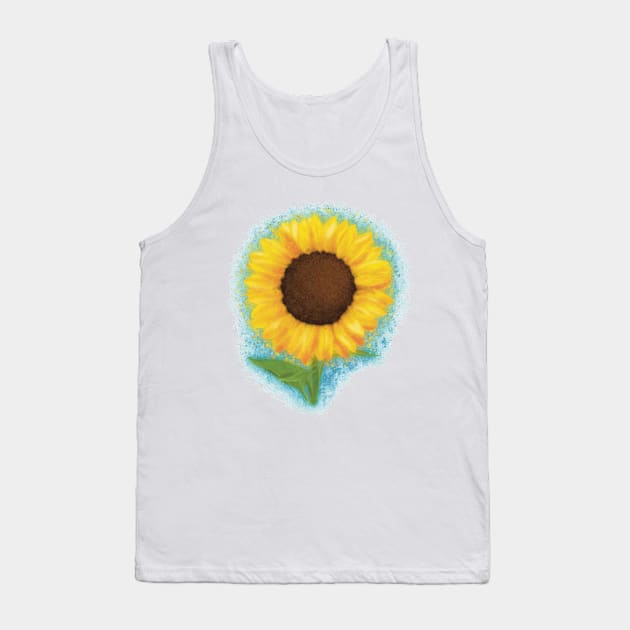 Watercolor Sunflower Tank Top by TheEmeraldOwl_byKaitlyn